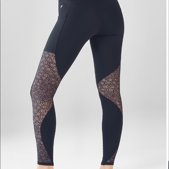 Fabletics Pants - Fabletics Mid Rise Mesh Powerhold Legging